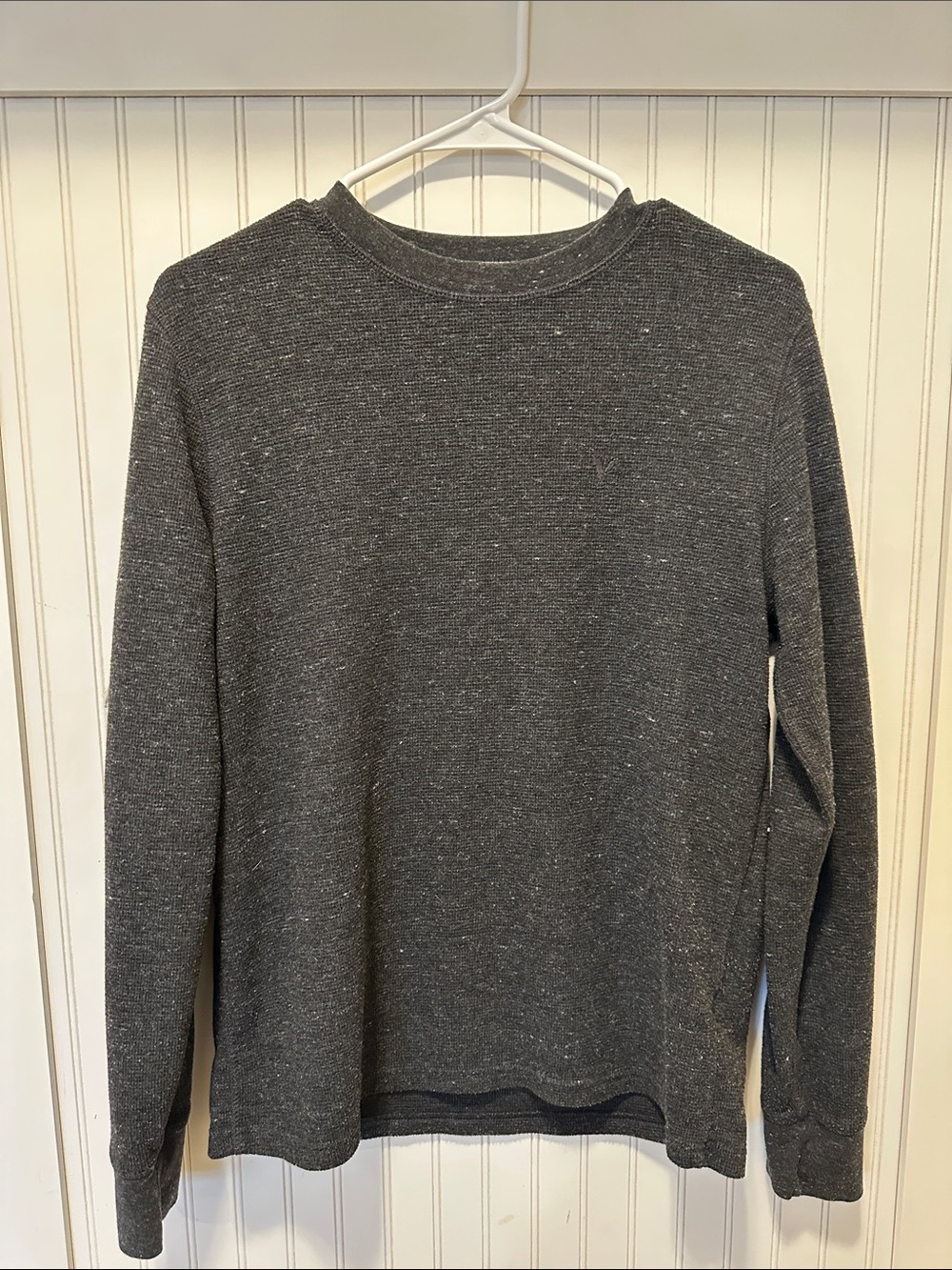 American Eagle Charcoal Speckled Crewneck